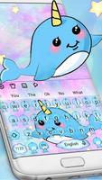 پوستر Cute Unicorn Whale