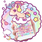 Cute Rainbow Unicorn Keyboard icon