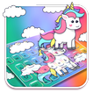 Cute Cartoon Unicorn Keyboard