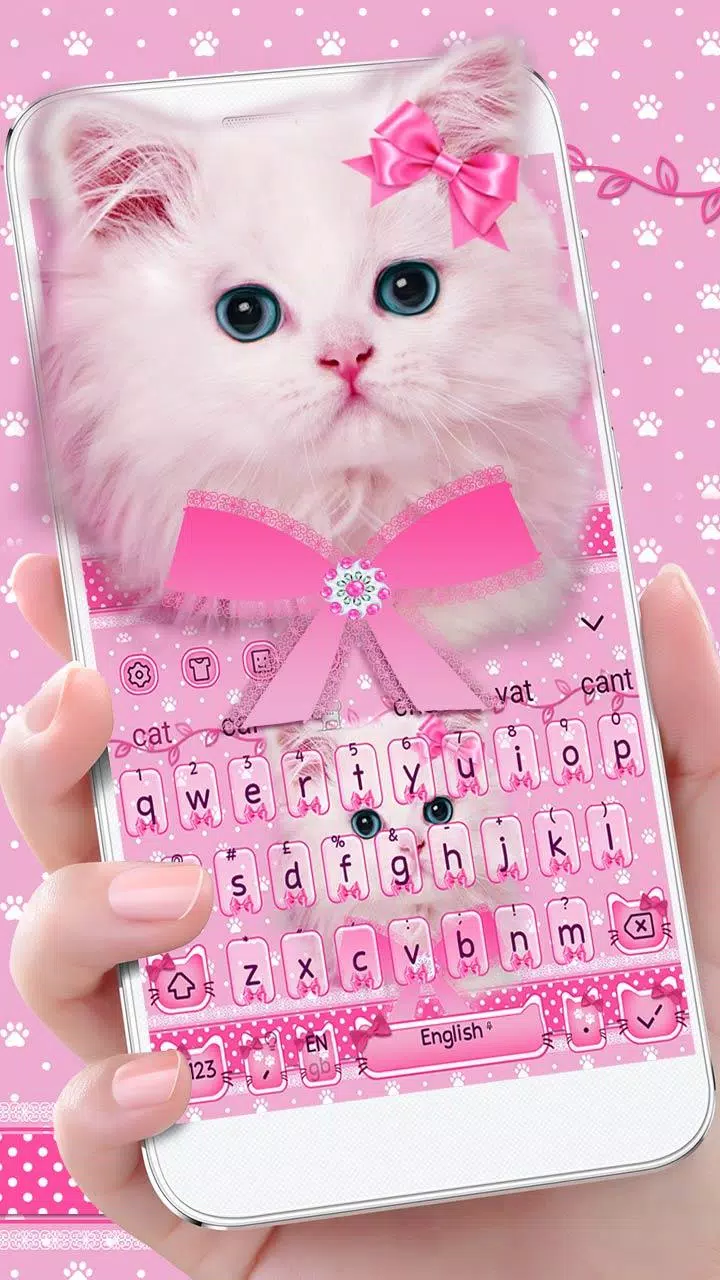 Cute Pink Cat Keyboard APK for Android Download