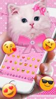 Cute Pink Cat Keyboard screenshot 1