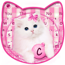 Pink Cute Cat Keyboard Theme APK