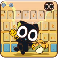 Black Cat Keyboard Theme-Legend of Luoxiaohei APK Herunterladen