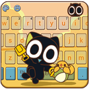 Black Cat Keyboard Theme-Legend of Luoxiaohei-APK