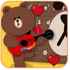 Brown Hairy Love Bear Theme APK 下載