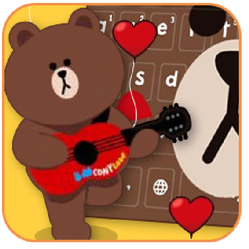 Urso bonito Keyboard Tema