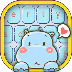 Cute hippo keyboard アプリダウンロード