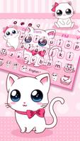 Cute Kawaii Cat Theme Keyboard capture d'écran 1