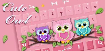 Cute owl keyboard