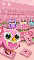 Cute owl keyboard poster