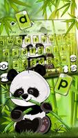 Ładny motyw klawiatury Panda plakat