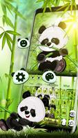 Cute Panda Keyboard Theme syot layar 1