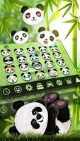 Cute Panda Keyboard Theme syot layar 2