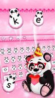 Cute Panda Theme Keyboard poster