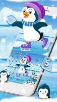 Cute Penguins Keyboard Theme اسکرین شاٹ 1