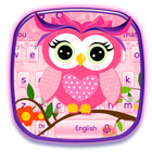 Cute Pink Owl simgesi