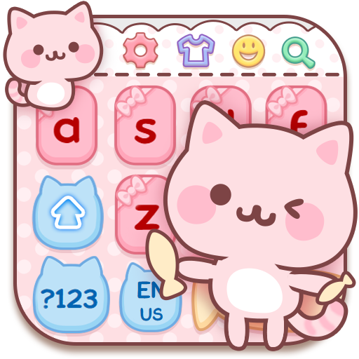 Süße rosa Kitty-Tastatur
