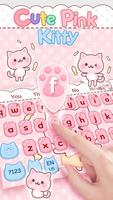 Cute Pink Kitty Keyboard スクリーンショット 1