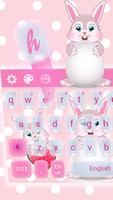 Tema Keyboard Kelinci Lucu poster