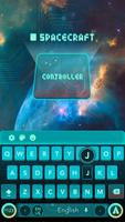 cyan green space future keyboard galaxy tech Affiche