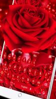 Schöne rote Rosen-Tastatur Screenshot 2