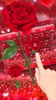 Beautiful Red Rose Keyboard poster