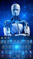 blue robot ai keyboard future light Ekran Görüntüsü 1