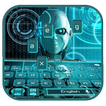 ai robot future keyboard blue
