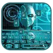 ai robot future keyboard blue