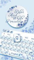 Blue and White Porcelain Keyboard Plakat