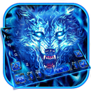 Blue Fire Wolf Keyboard Theme APK