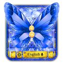 Blue Gold Butterfly Keyboard APK