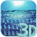 APK 3D Blue Glass Water Keyboard