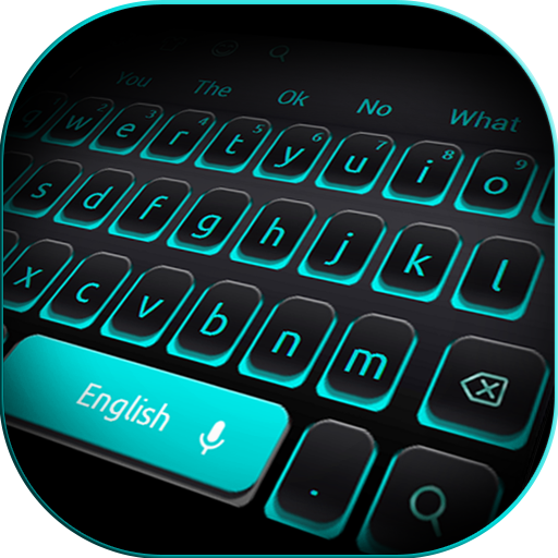 Blaues Licht Schwarz Tastatur
