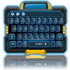 blue neon future keyboard آئیکن