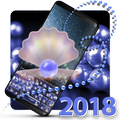 Blue Pearl Glitter Keyboard