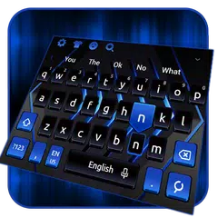 Teclado Azul Preto