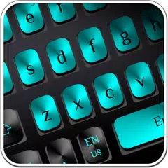 Black Blue Metal Keyboard