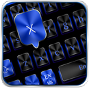 Black Blue Metal Keyboard APK
