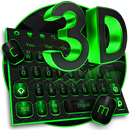 APK 3D Classic Black Green Keyboard