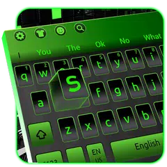 Black Green Tech keyboard APK download