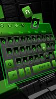 لوحة المفاتيح Black Green Tech الملصق