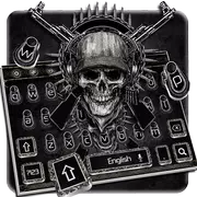 dark skull gun keyboard