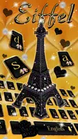 Black Eiffel Keyboard Theme poster