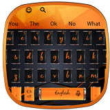 Schwarz-Orange-Tastatur Zeichen
