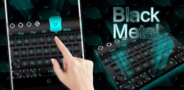 Tema tastiera in metallo nero