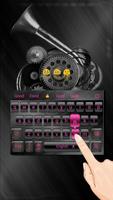 Metal Pink Light Keyboard Affiche