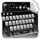 black silver keyboard shining butterfly diamond أيقونة