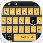 Black Yellow Keyboard-icoon