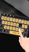 Black Yellow Keyboard ポスター